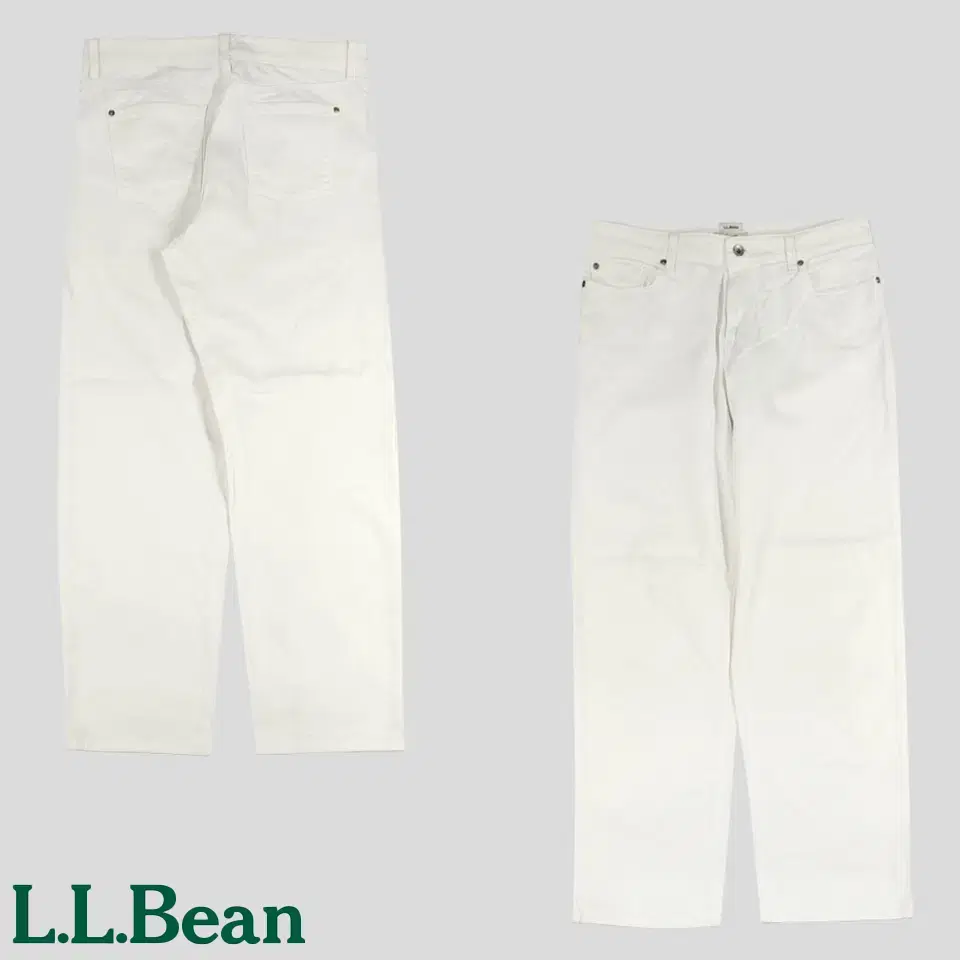 L.L.BEAN 엘엘빈 화이트 클래식핏 화이트진 청바지 데님팬츠 MADE